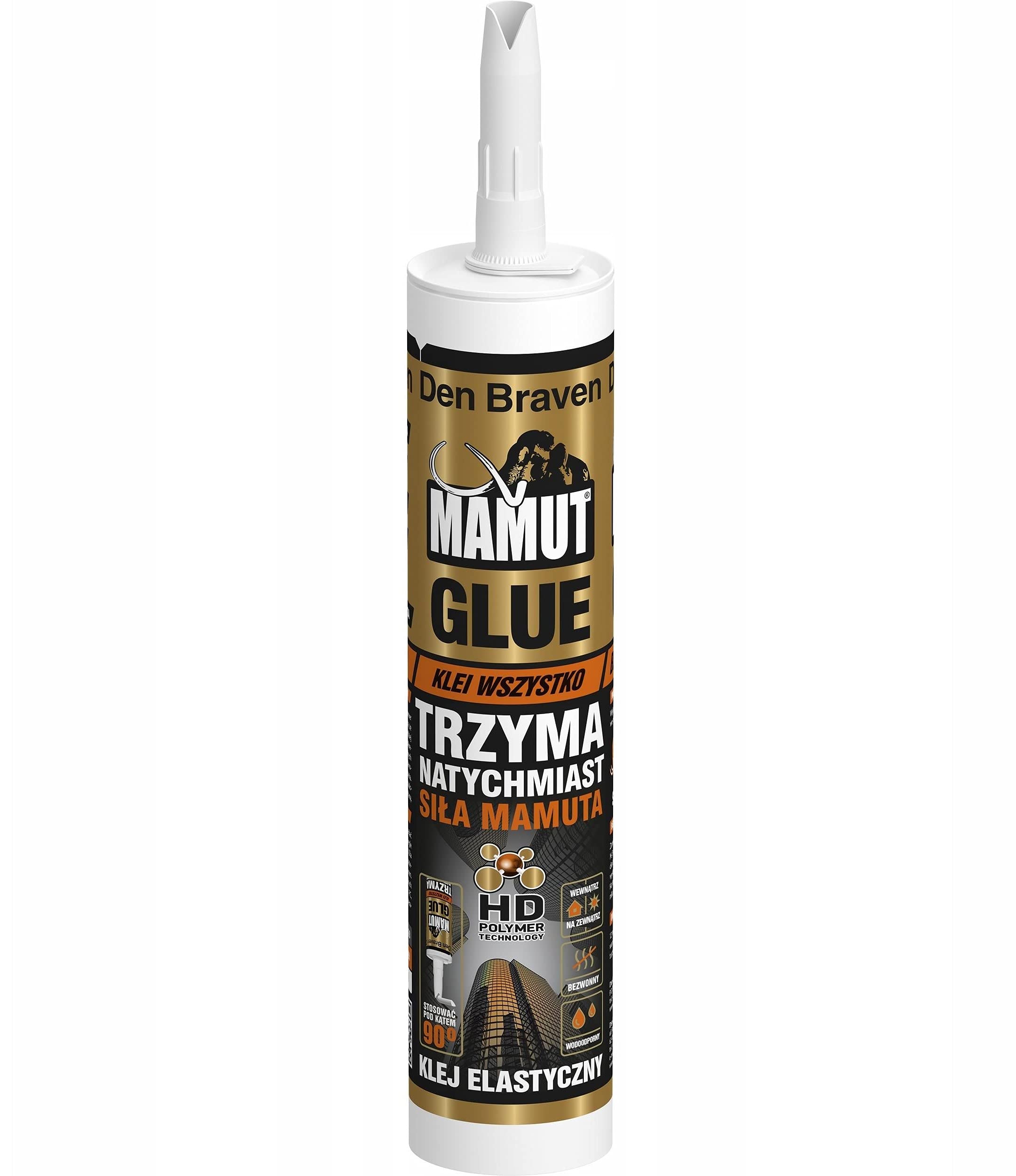 Mamut Glue Adesivo di Montaggio 290ml, Universale ad Alta Aderenza, Impermeabile, -40°C a +90°C, Bianco