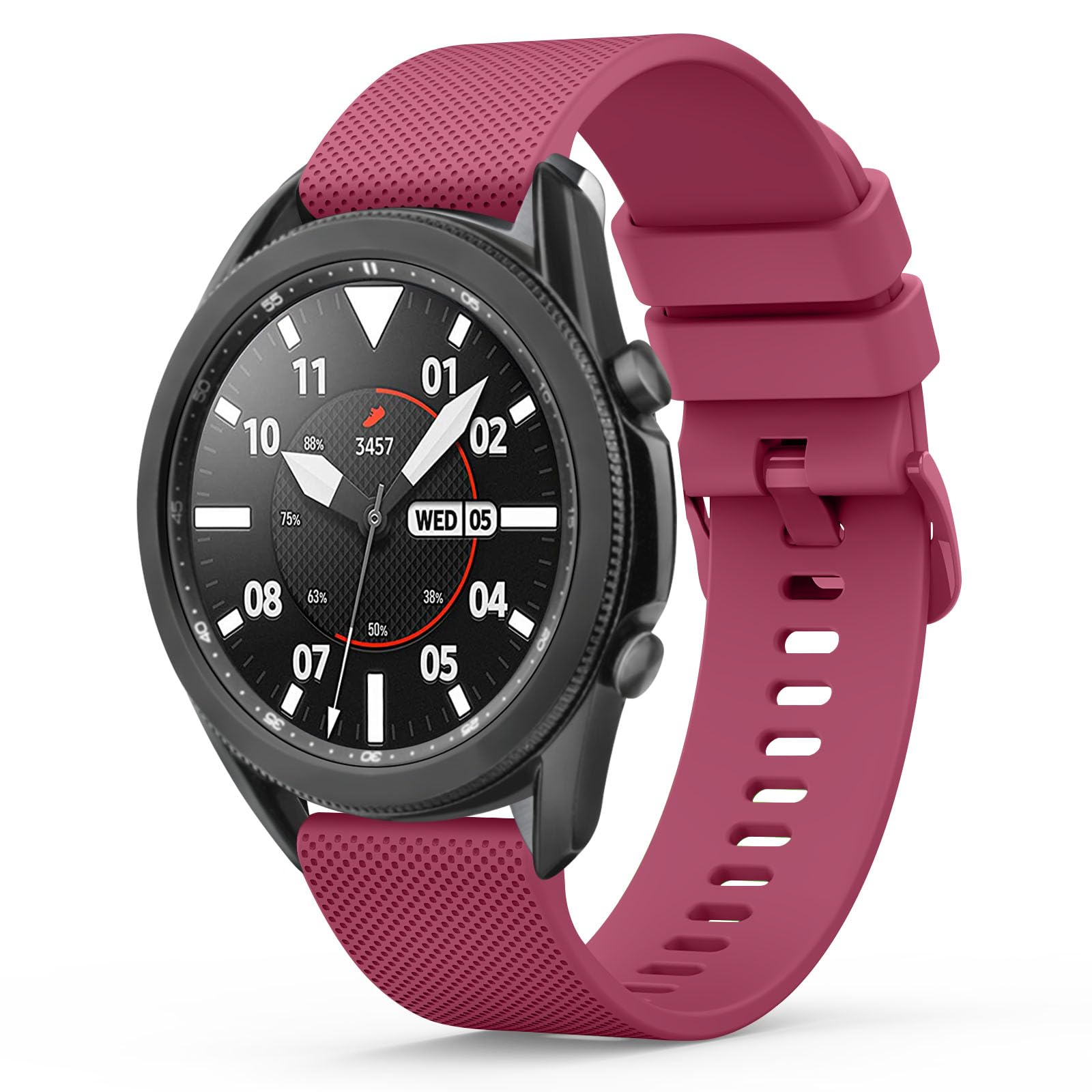 Oumida Silicone Bands for Samsung Galaxy Watch 3 45mm/Galaxy Watch 46mm/ Samsung Gear S3 Frontier Classic/Huawei GT 2 46mm for Women Men, 22 mm Strap for Galaxy Watch 3 45mm