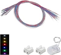 Vista 28 de 25 LED SMD 0805 pre-cableados (modo de luz: luz blanca intermitente) diodo emisor de luz micro LED + con accesorios de montaje