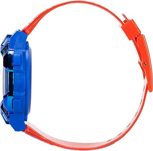 Miniatura 7 de Power Rangers - Reloj para niños, bisel iluminado con luces giratorias, pantalla LCD, fácil de leer, correa de plástico ajustable, perfecto para