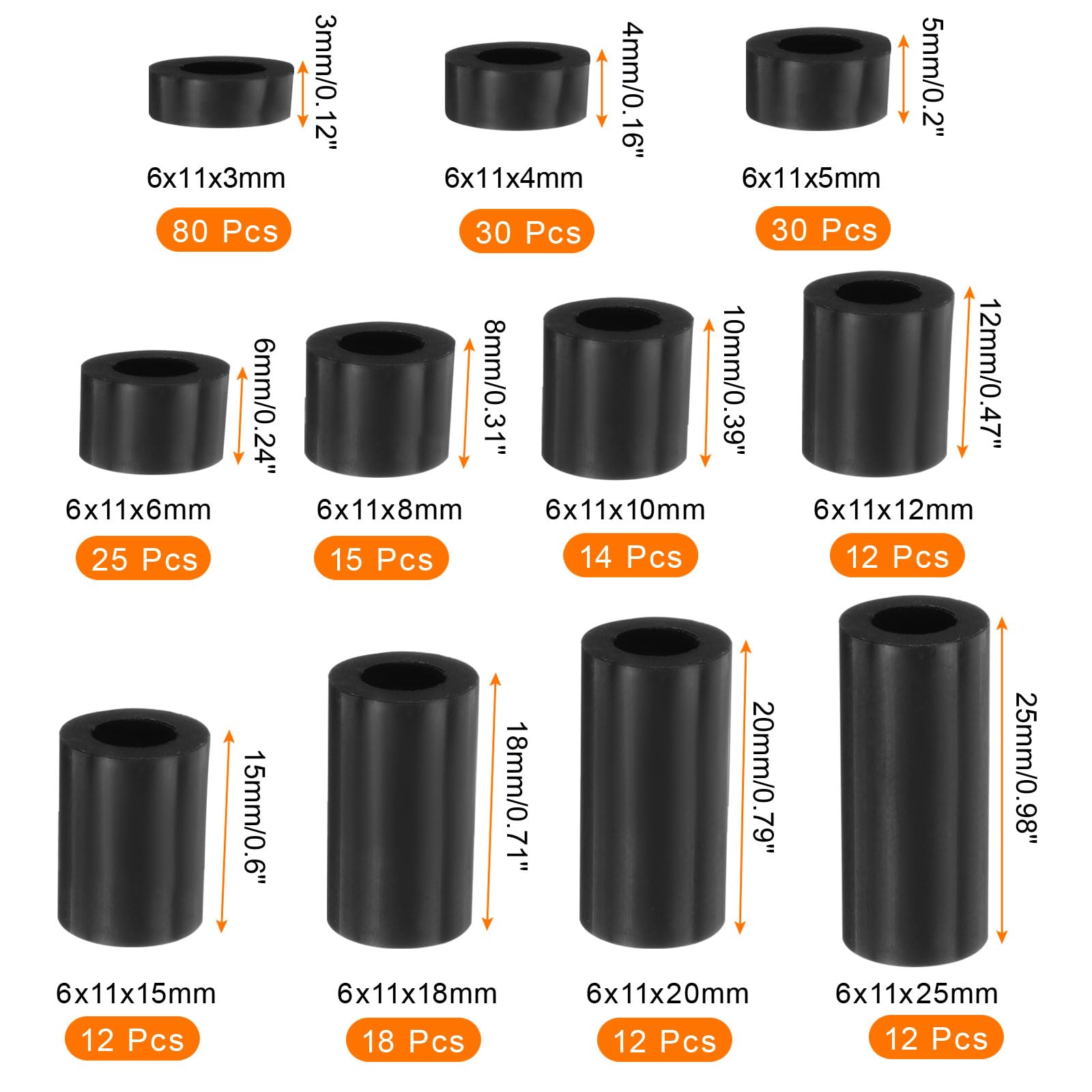 PATIKIL M6 Nylon Spacers - Image 2