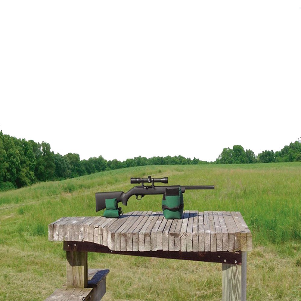 Soportes para Armas Resto Bolsa Apoyo de Arma Banco de Tiro Delantero Trasero,Bolsa combinada Delantera y Trasera con construcción Duradera y Resistente al Agua para Exteriores, Rango, Tiro,Caza,Verde