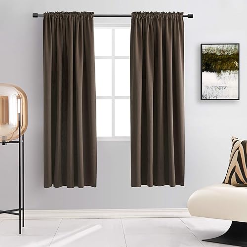 DONREN, paneles de cortinas opacas con aislamiento térmico y dobladillo para cortinero, cortinas para sala de estar (52 pulgadas de ancho x 72 DONREN, paneles de cortinas opacas con aislamiento térmico y dobladillo para cortinero, cortinas para sala de estar (52 pulgadas de ancho x 72