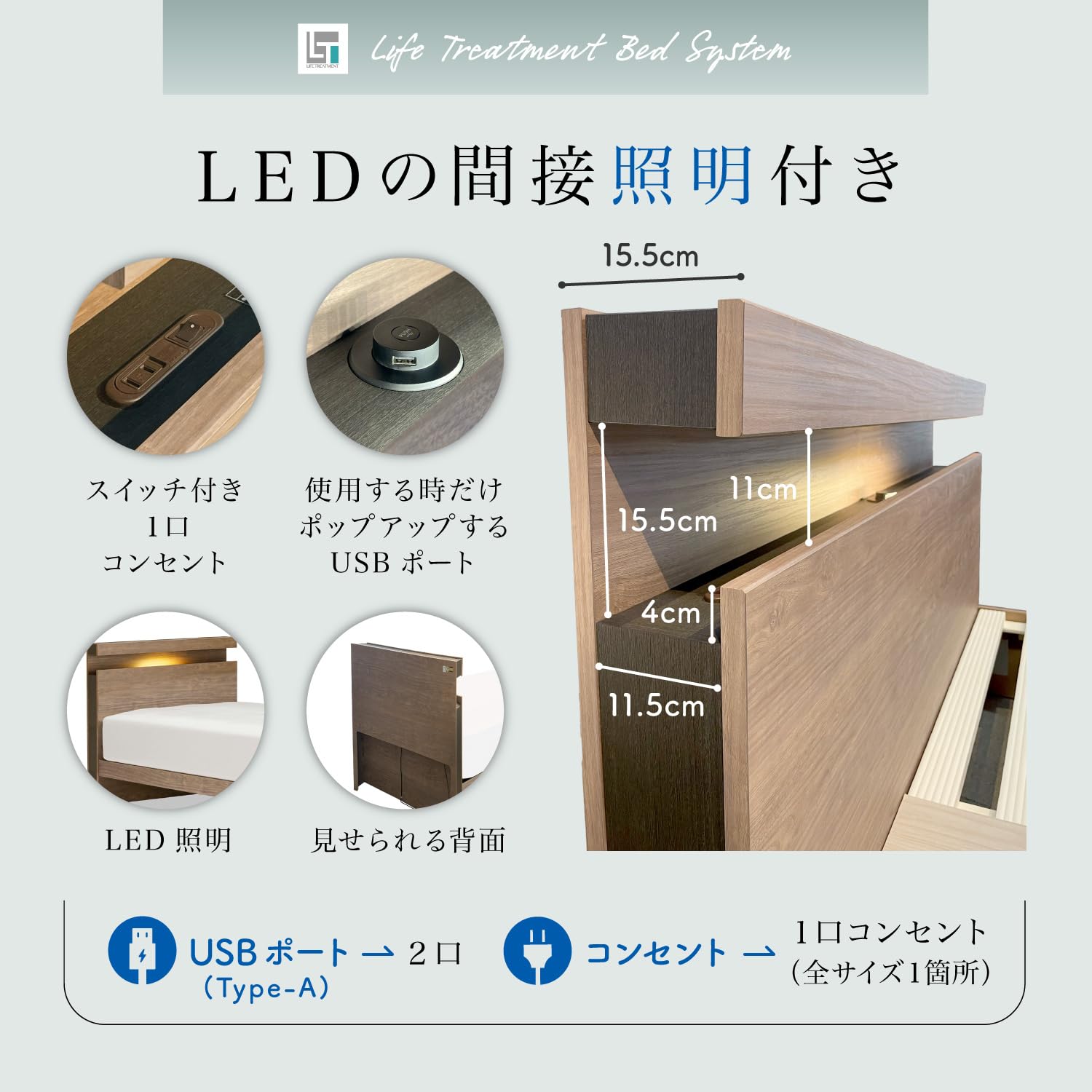 Amazon｜【フランスベッド正規品】 ベッドフレーム ダブルサイズ 