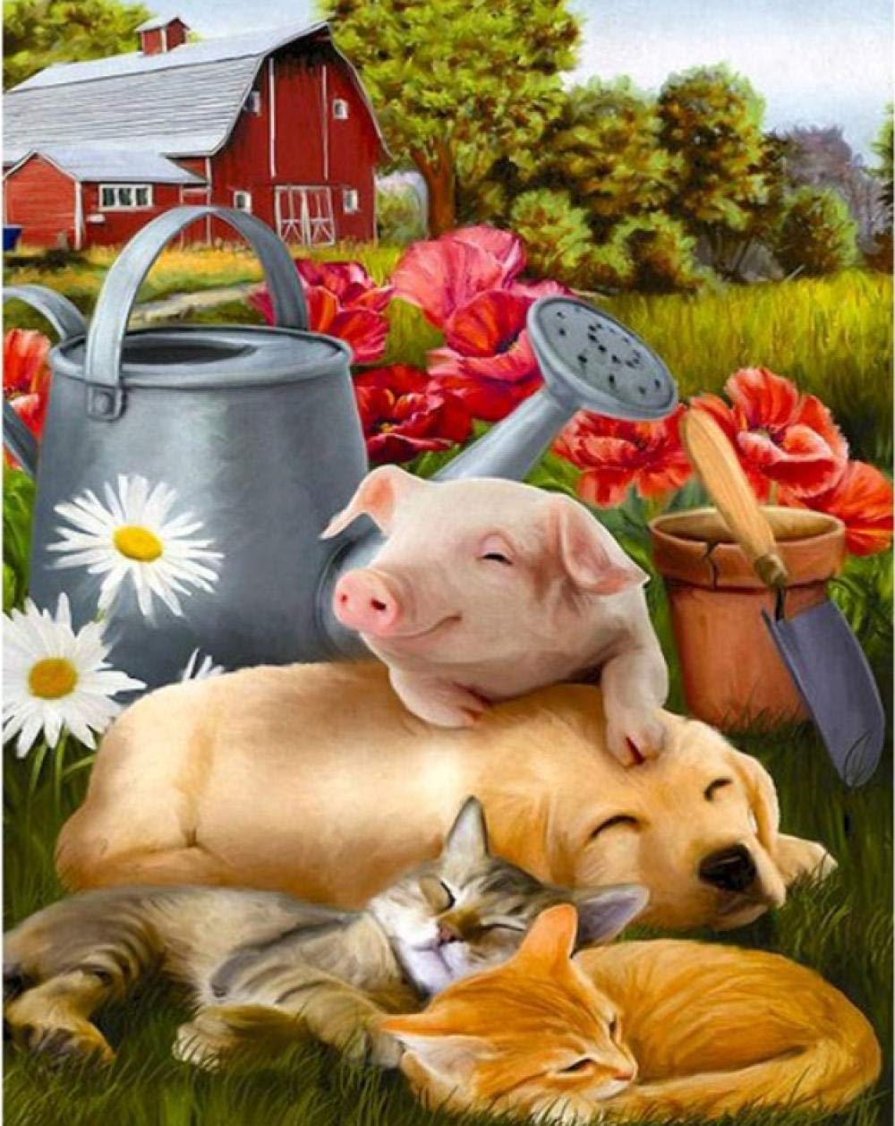 Peinture par numéros pour adultes animaux tableau chien déco murale DIY