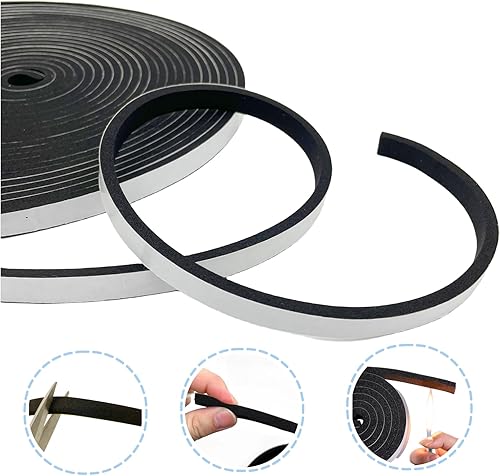 Miniatura 5 de KX - Cinta aislante de espuma, burlete autoadhesivo para puerta, 38 pulgadas x 18 pulgadas de grosor, cinta de sellado de espuma para sellado de