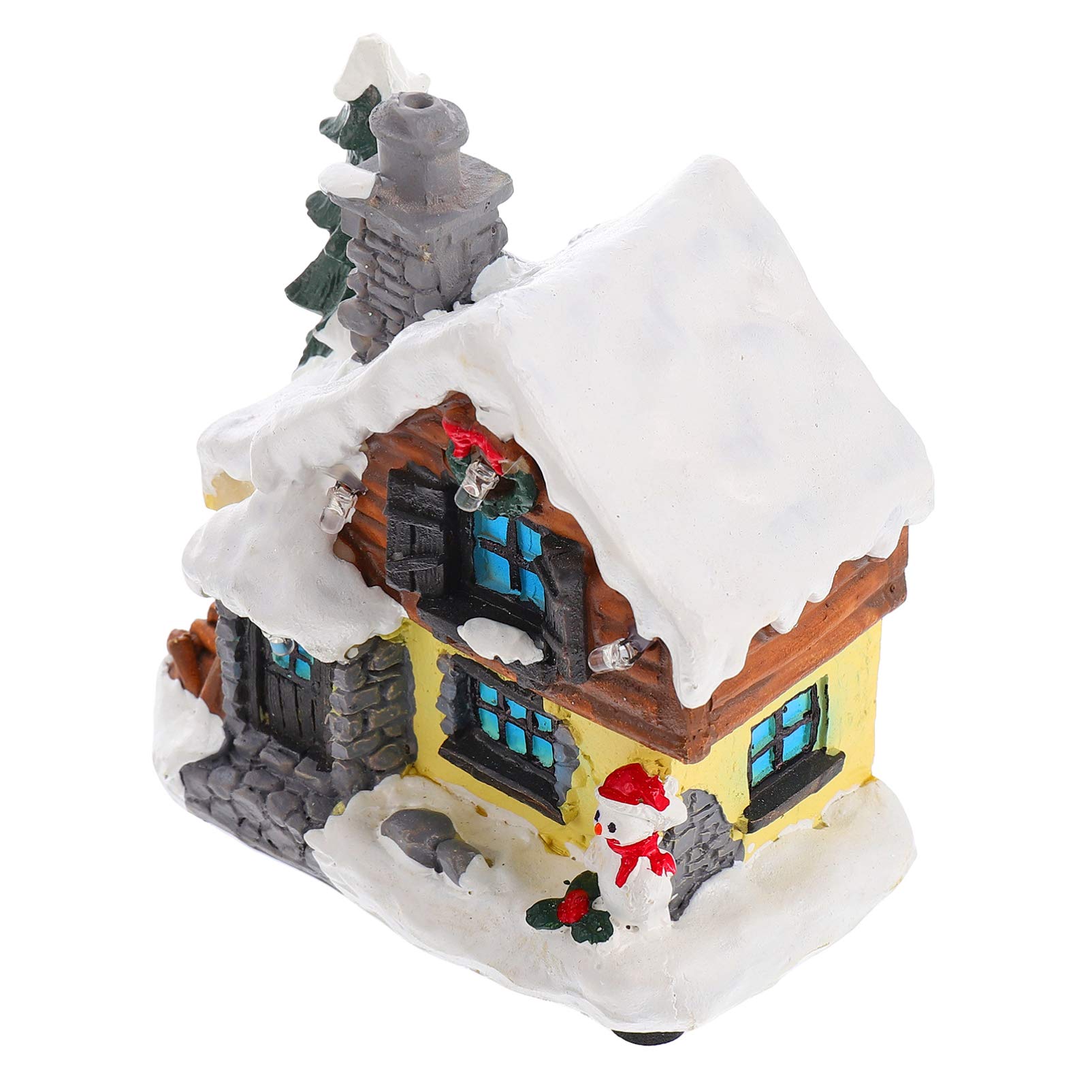 Toddmomy Christmas Resin Ornaments Christmas Decorations Holiday Decorations Statue Decor Vintage Decor Gingerbread House Kit Miniature Christmas Village Luminous Chalets Xmas Mini Chalet
