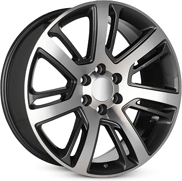 For 2015-2023 Cadillac Escalade 22 Inch Machined Face with Painted Inlay Gray Rim - OE Direct Replacement - Road Ready Car Wheel