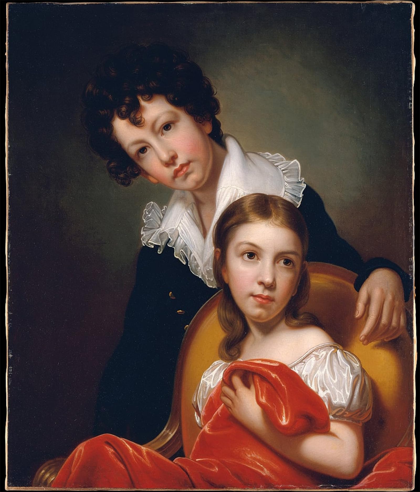 POSTERIIk Vintage Art Print Images Pictures Print Michael Angelo and Emma Clara Peale by Rembrandt Peale Modern Colour Posters for Office Home Decor 60x90cm