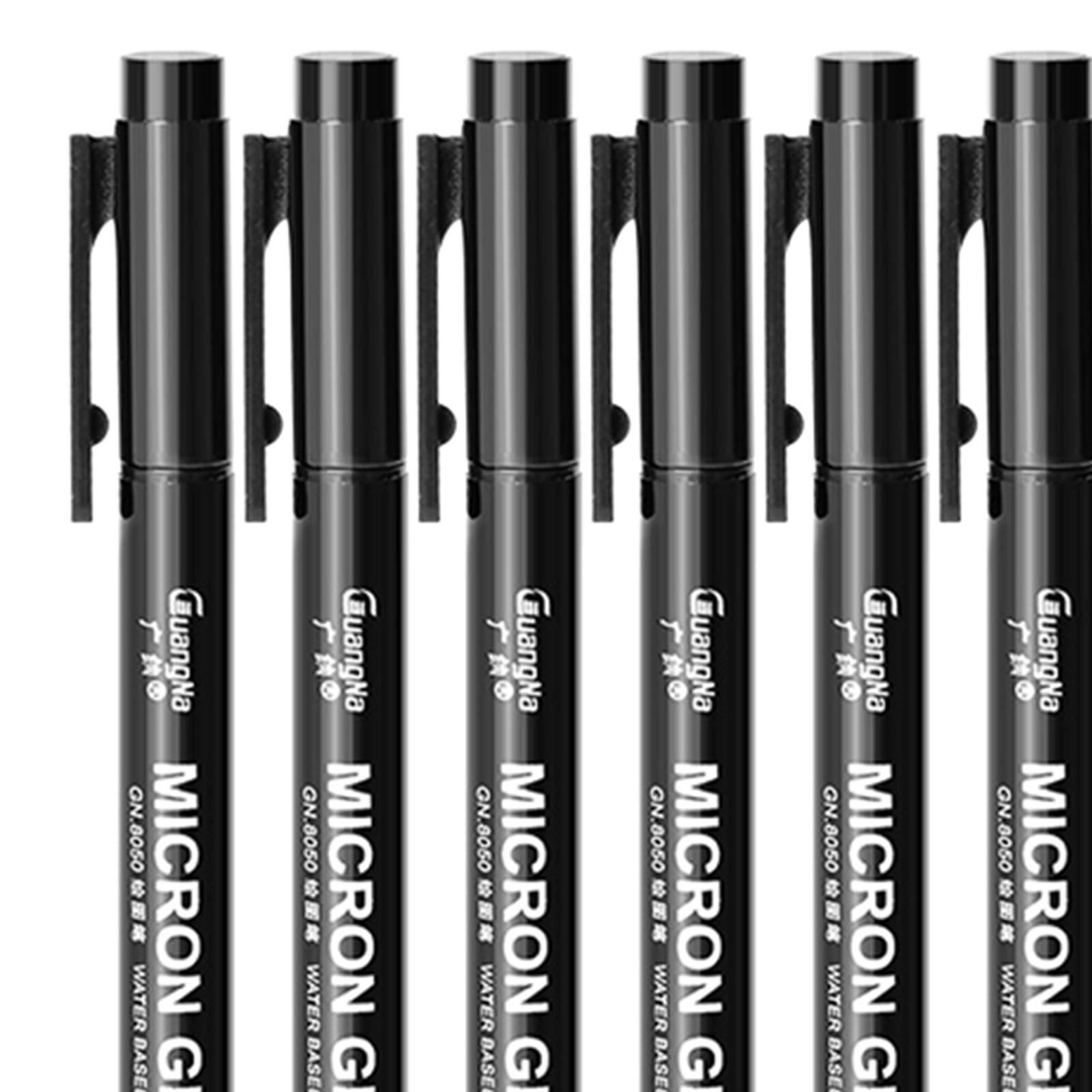 10 zestawów Uni Pin Fine Liner Pen Rysunek Pigment Marker Wodoodporny Szkicowanie 6 sztuk