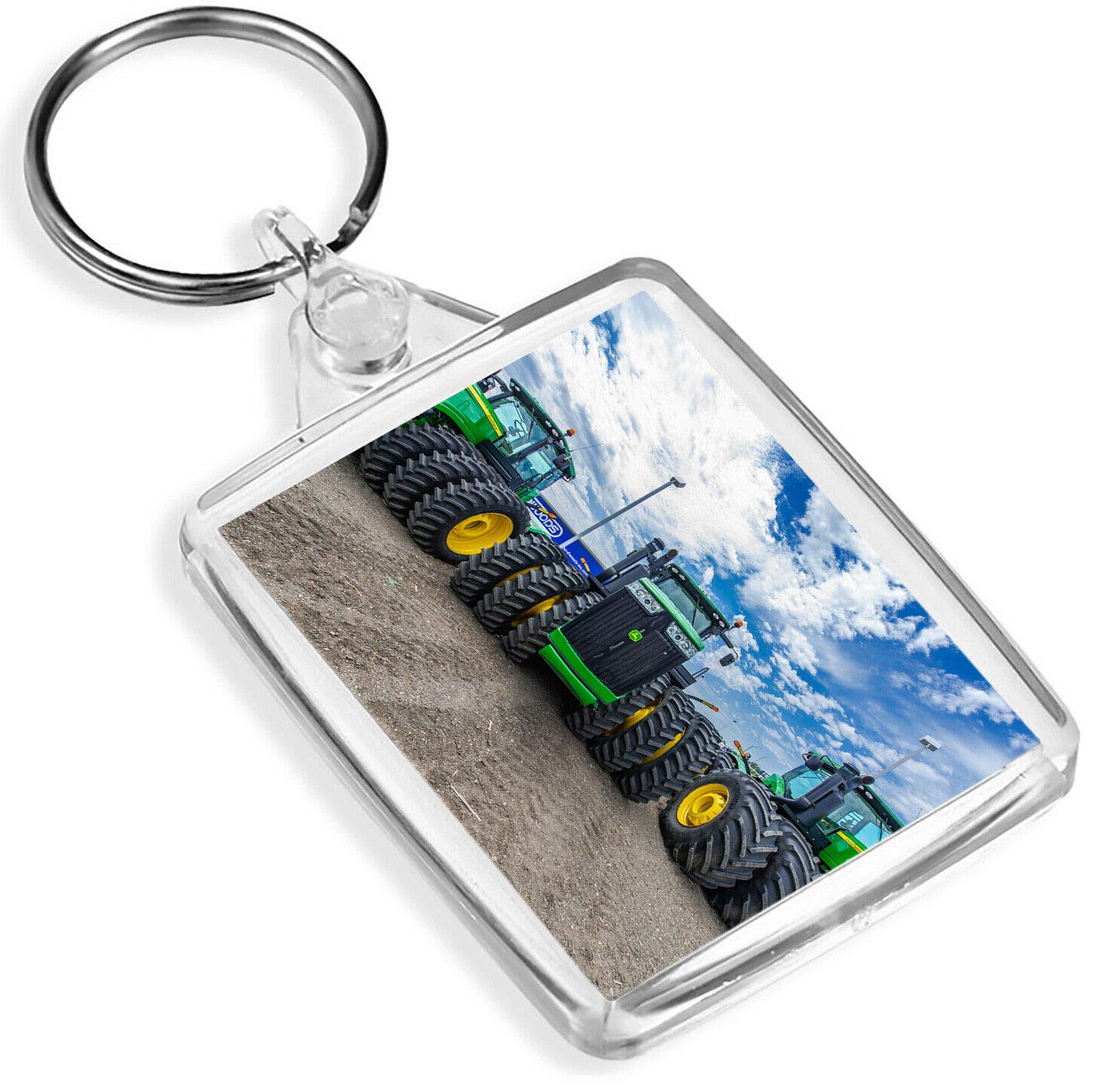 Destination Vinyl Keyrings Green Tractors Keyring - IP02 - Farm Machinery Agriculture 15545