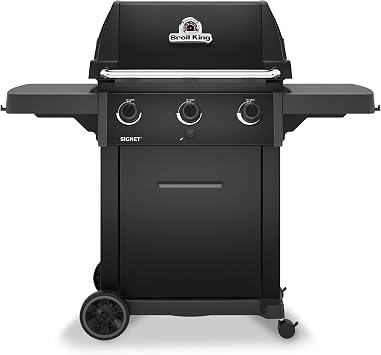 Broil King 844154 Signet 320 Shadow 3-Burner Propane Gas Grill in Black