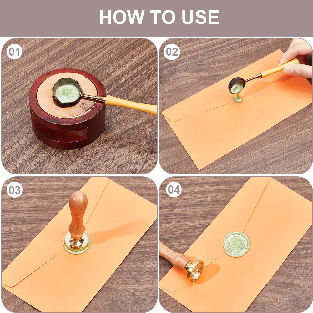 CRASPIRE 4 Styles Cat Wax Seal Stamp Head Animal 25mm Removable Brass Head Set With 1Pcs Wooden Sealing Stamp Handle For Wedding Birthday Envelopes