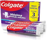 Colgate Creme Dental Máxima Proteção Anticáries mais Neutraçúcar 70g Promo Leve 3 Pague 2
