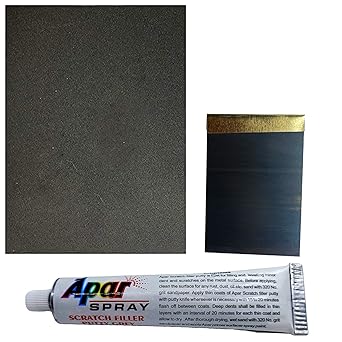 APAR Scratch Filler Putty Tube Grey (50 gms),1 Putty Knife and 320 Grit Sandpaper to Fill Scratches and Dent on Car, Bike, etc.