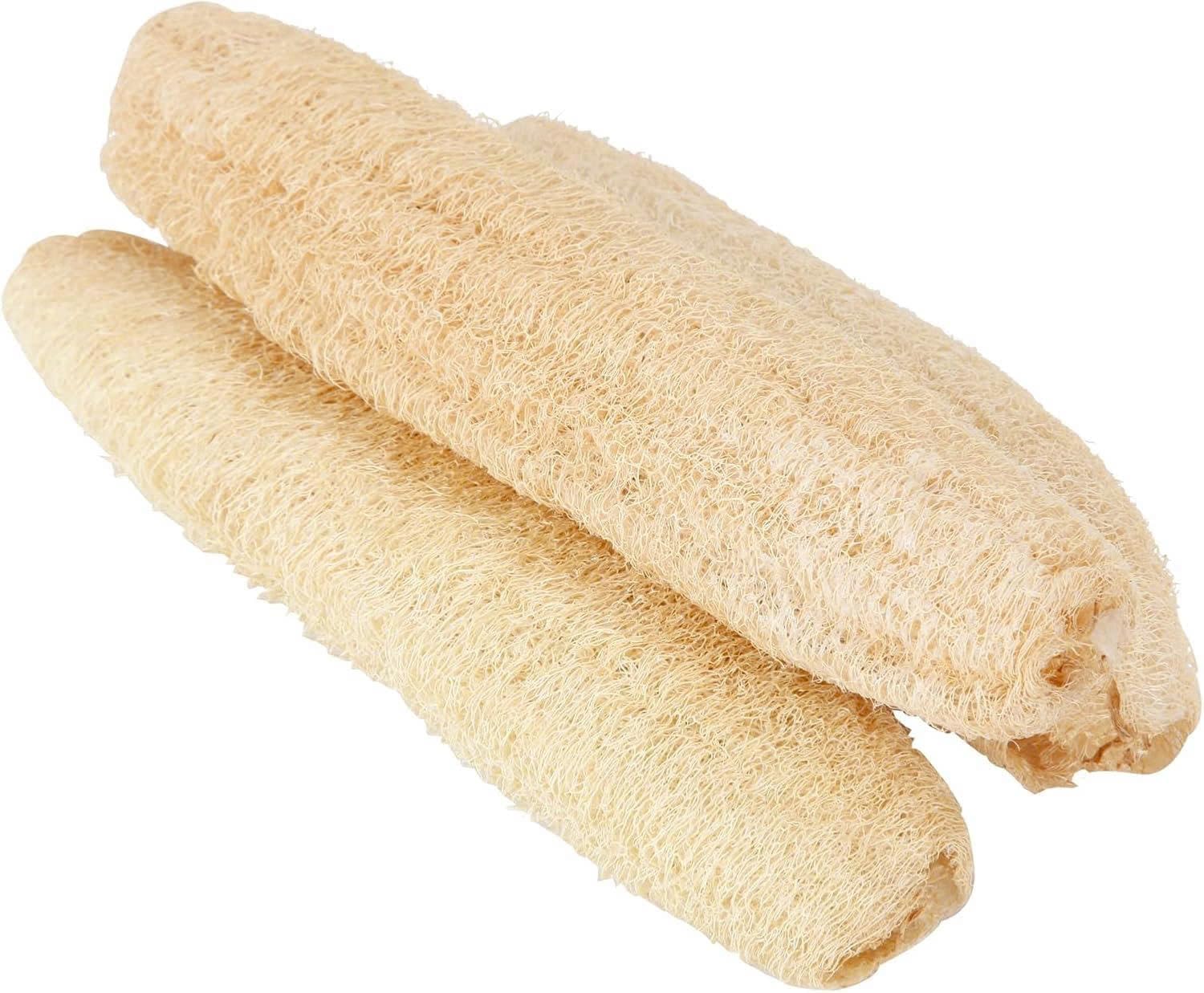 Whole Natural Loofah 3 Pcs Vegetable Bath Sponge Baby Body Exfoliating Scrubber Shower Lufa Loofa Luffa Cellulose Biodegradable Compostable Zero Waste Washer