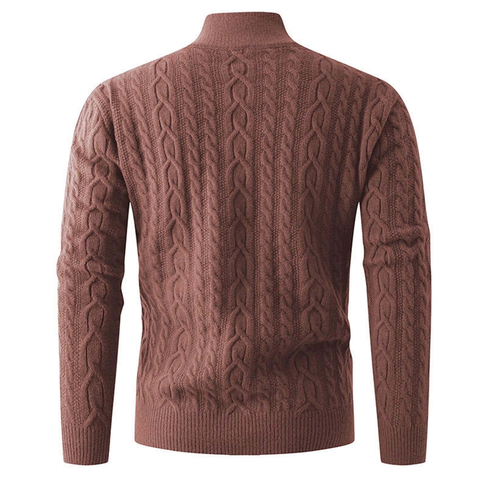 Cappotto Uomo con Collo a Scialle Cardigan Maglia Pesante Giacca Invernale Calda Foderata Pile Casual Lunghe Maniche Bottoni