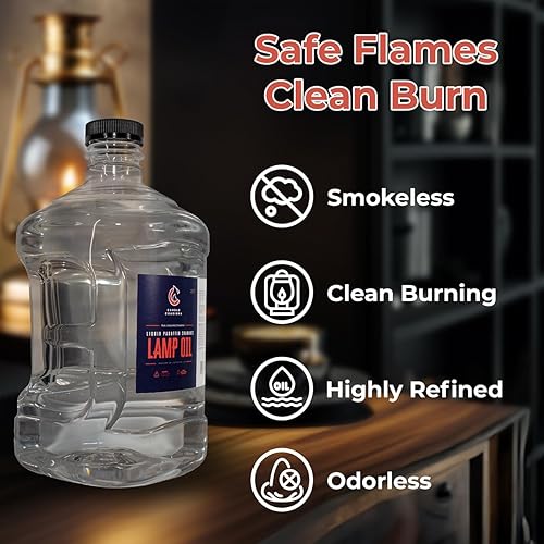 Miniatura 3 de Aceite líquido para lámpara de parafina para uso en interiores  1 galón (128 onzas) con mango  Combustible para lámpara sin olor y sin humo  Aceite