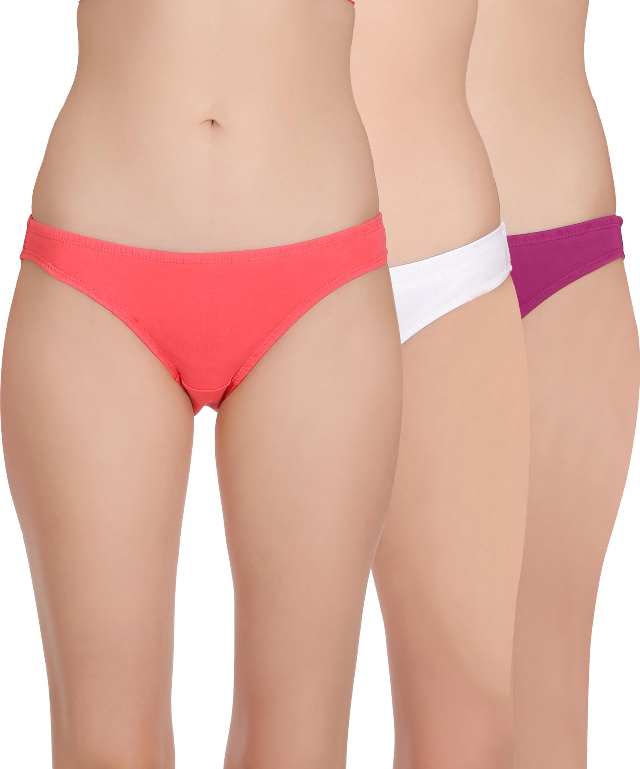 selfcare Solid Mid Rise Bikini Panty|Seamless Inner|Soft Stretch Everyday Innerwear|Mid Rise Comfortable Fit|Breathable Fabric|Concealed Waistband|3_Pack of 3-picture-44