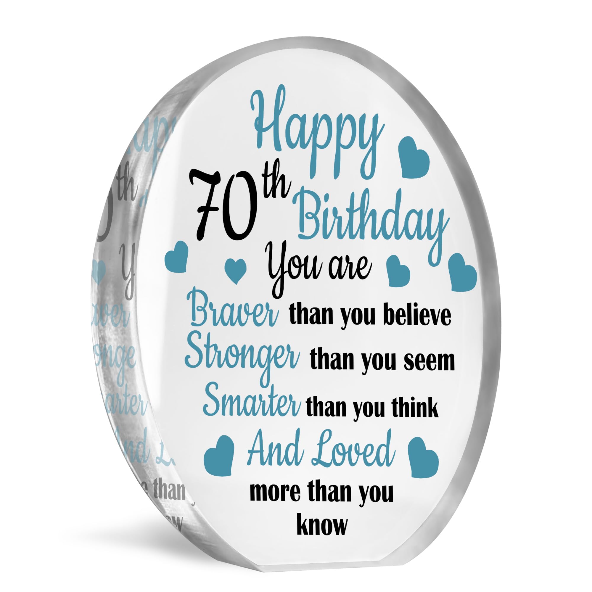 Red Ocean 70th Birthday Gifts For Dad Uncle Son Grandad Acrylic Plaque Keepsake Gift for Him Brother 70th Birthday Presents Birthday Gifts for 70th Dad Uncle Son Brother Gift For Men