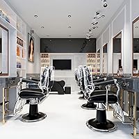 Vista 5 de 5 piezas de cubierta trasera para silla de salón, cubierta de plástico transparente para silla redonda, evita daños a la silla de spa/salón, fundas