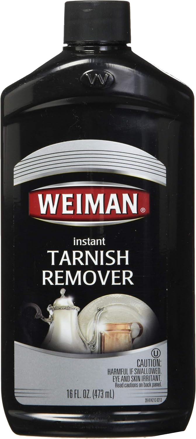 Weiman Instant Tarnish Remover for Silver and Copper - 16 Ounce Bottle - Restore Silver Plated Jewelry Heirlooms Copper and More