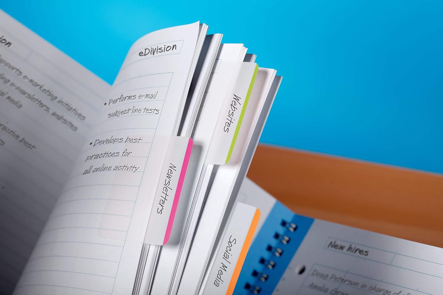Post-it Tabs, 2 in, Solid, Assorted Colors, 6 Tabs/Color, 4 Colors, 24 Tabs/Pack (686-PWAV) : Post It Filing Tabs : Office Products