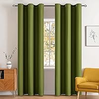 Vista 86 de MIULEE Cortinas opacas para dormitorio o sala de estar, juego de 2 paneles de cortina para ventana con aislamiento térmico y bloqueo de luz