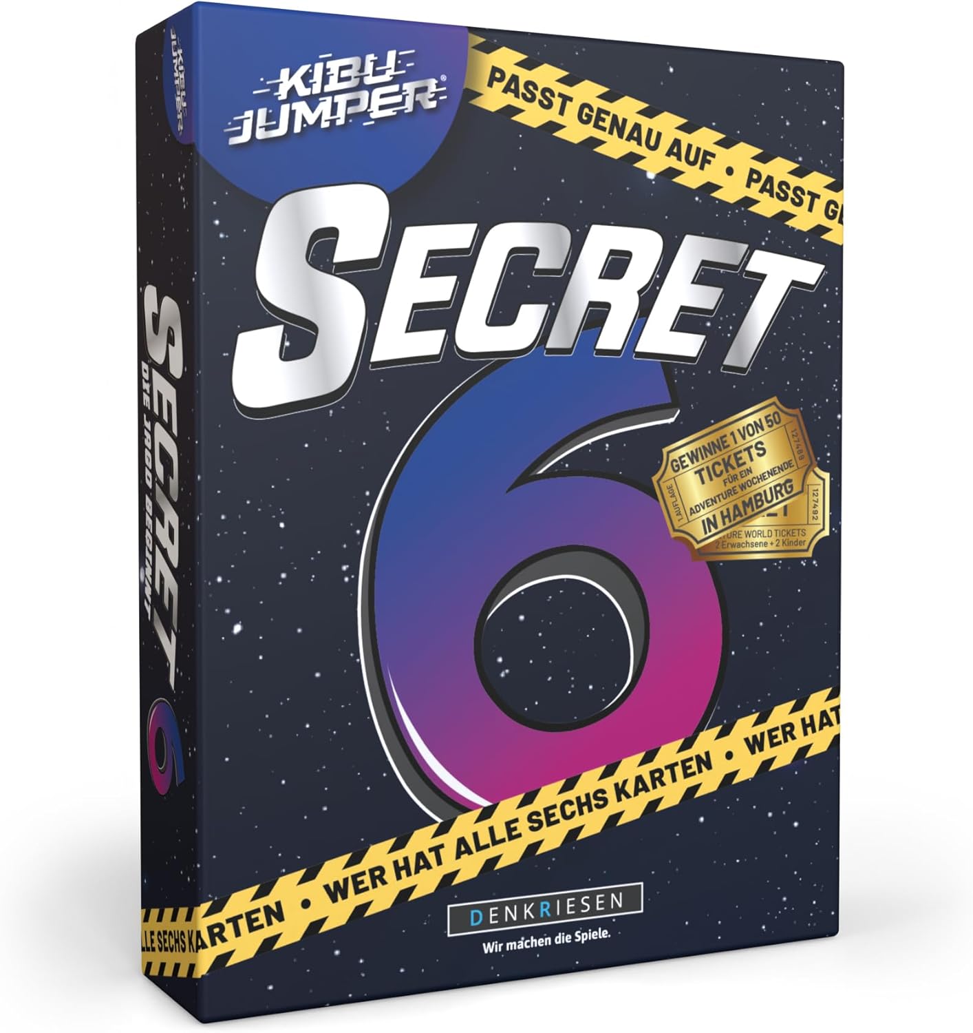 DENKRIESEN - KIBU Jumper® Secret 6 | Exciting Card Game for 3-6 Players | Perfect for Game Nights & Families | Tricky Puzzles & Secret Roles | Suitable for Ages 8 and Above