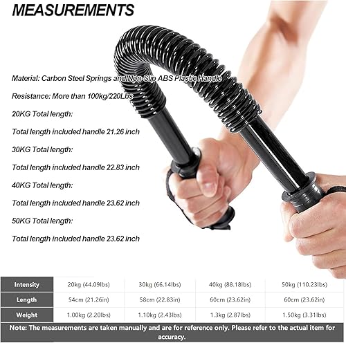 Miniatura 2 de Barra giratoria eléctrica, barra de entrenamiento de fuerza superior del cuerpo, constructor de brazos resistente para pecho, hombro, antebrazo,