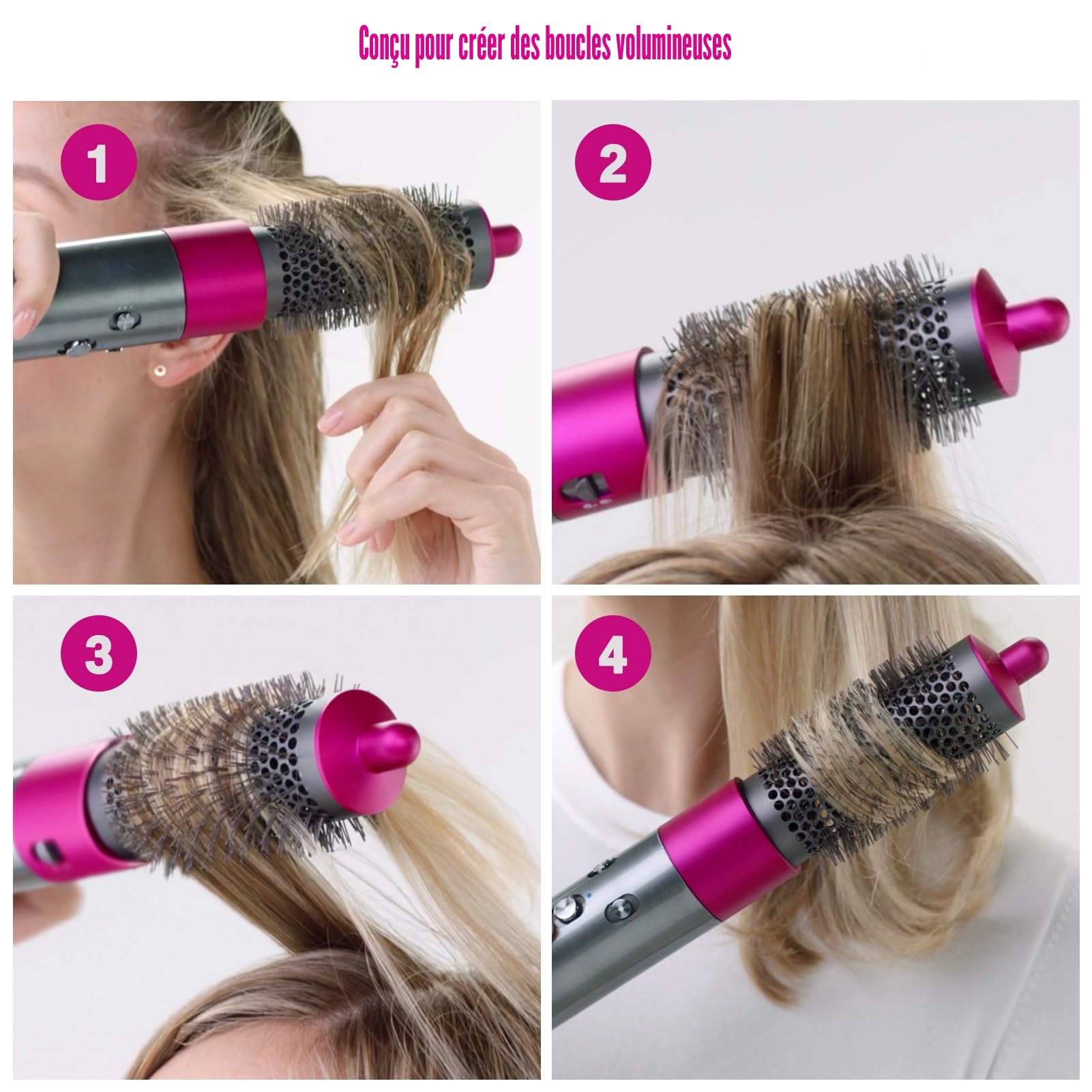 Brosse volumisante ronde pour Dyson Airwrap HS01/HS05, numéro de pièce 969489-01 970750-01 pour cheveux plats et flasques
