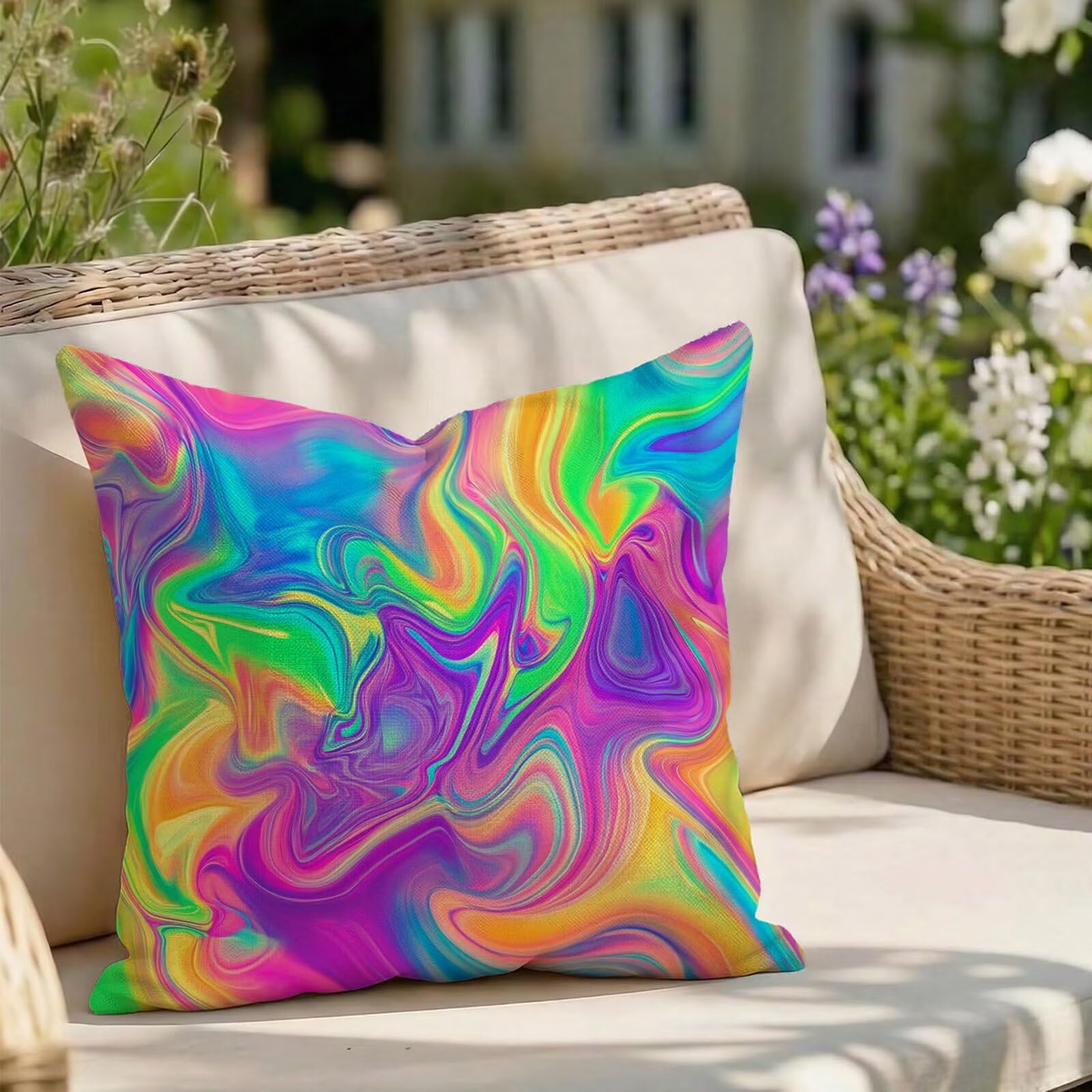 Housse coussin 80x80 extérieur imperméable et résistante aux taches