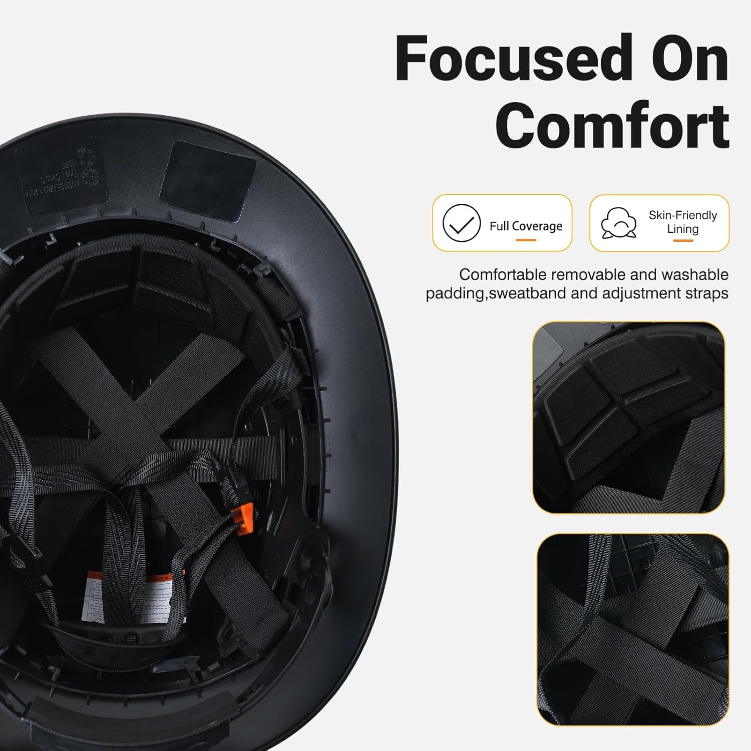 Full Brim Hard Hat Vented Safety Helmet for Construction OSHA Approved Cascos De Construccion Work Hard Hat for Men Women - Image 4