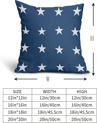 Miniatura 5 de Fundas de almohada del 4 de julio, 18 x 18 pulgadas, rústicas, azules, rojas, estrellas, Día de los Caídos, Día de la Independencia, funda de