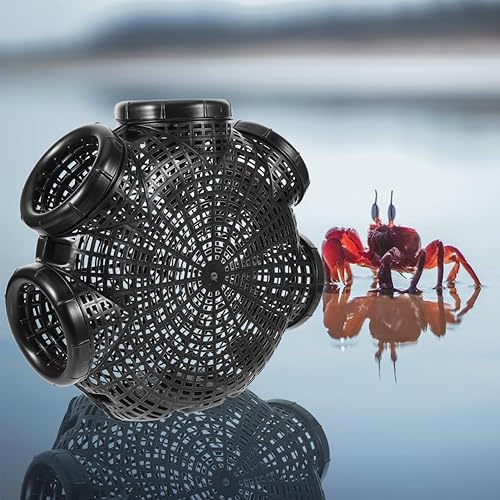 Miniatura 4 de Trampa portátil para cangrejos reutilizable, jaula de pesca para cangrejos, camarones de cangrejo, trampa de malla duradera para pesca de agua dulce