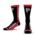 For Bare Feet NFL ATLANTA FALCONS MVP Crew Sock Team Color Large
