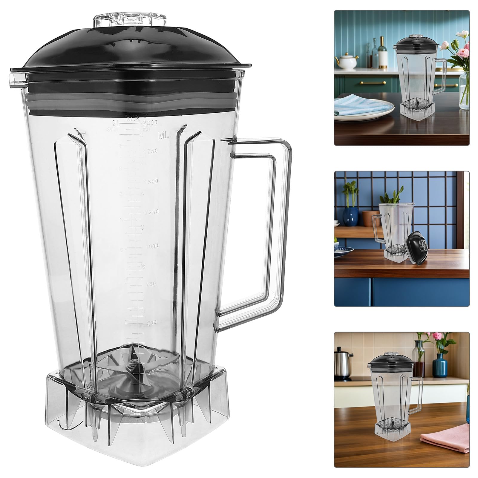 Jarra de Repuesto para Licuadora Comercial de 2l Cuchilla de Acero Inoxidable para Triturar Hielo y Preparar Jugos en Cocinas Comerciales