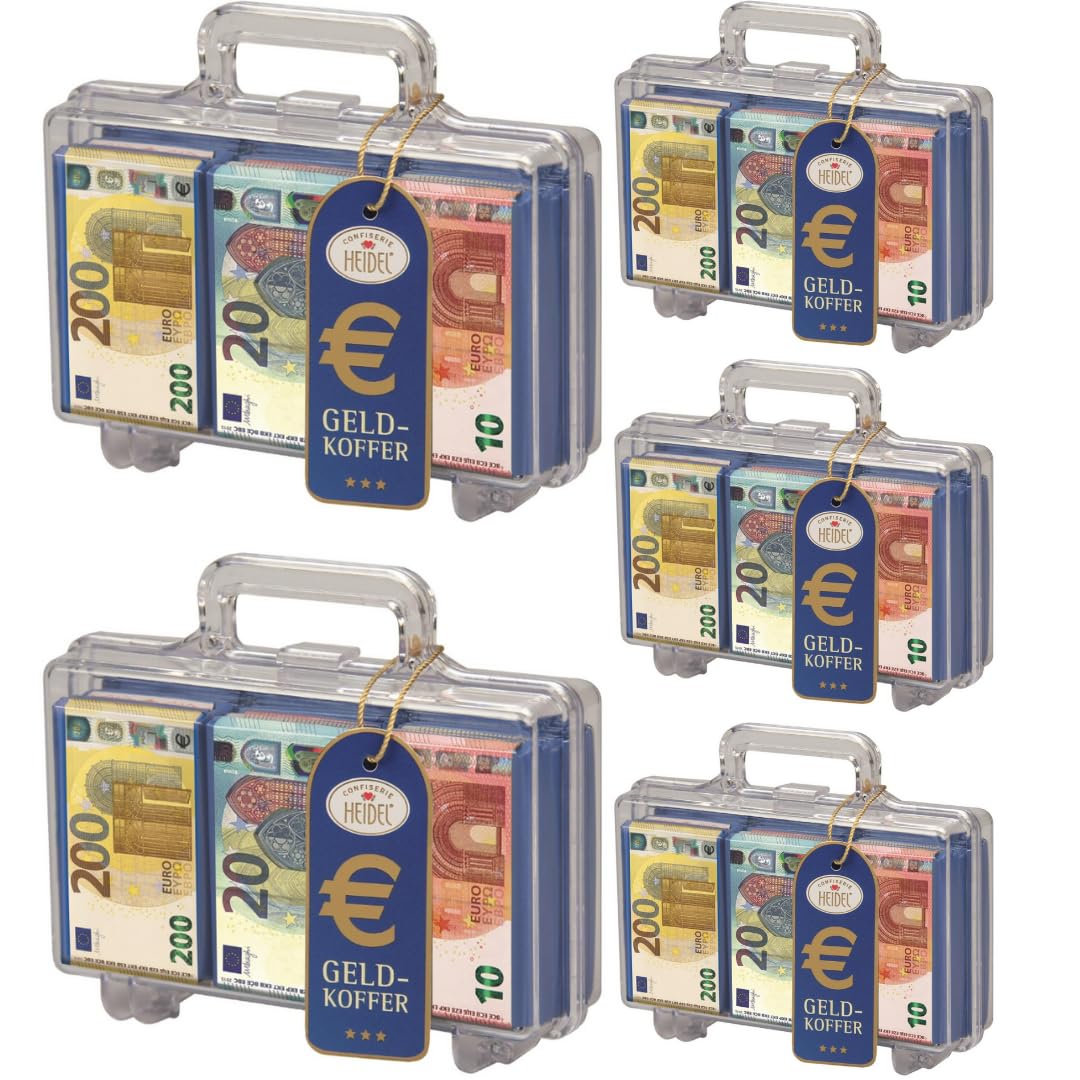 Heidel Euro Koffer groß Schokolade 112 Gramm X 5 STÜCK