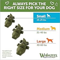 Vista 8 de WHIMZEES by Wellness Alligator - Masticables dentales naturales para perros, golosinas de larga duración, sin granos, refresca el aliento, raza