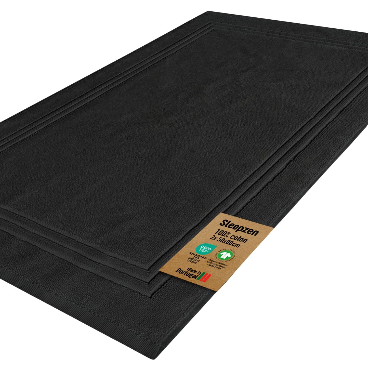 Tapis de bain absorbant 50x80cm lavable en machine pour une salle de bain sèche