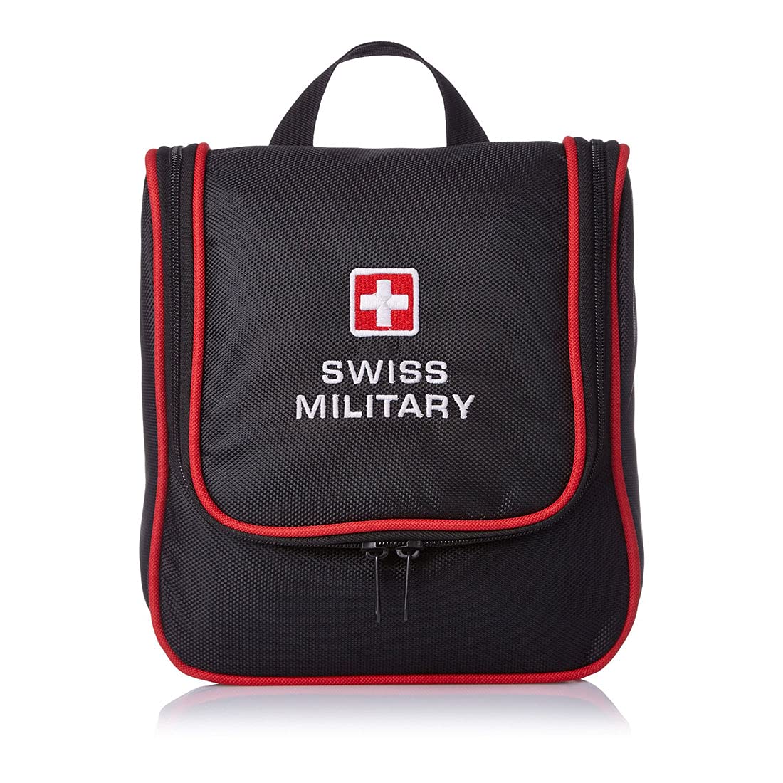 Toiletry Bag for Men and Women, Travel Organizer Pouch, Water-Resistant Polyester, Multiple Compartments with Quick-Access Pocket, Durable Zippers, Lightweight 3L Capacity, Black