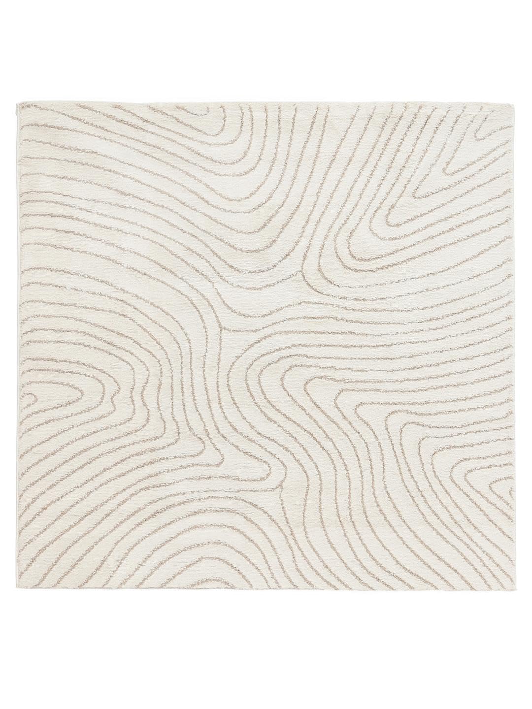 RugVista Chaima, Alfombra, Modernas, 240 x cm, Cuadrado, Pelo Medio, Limpieza en seco, Oeko_Tex_100, Blanco Crema/Beige