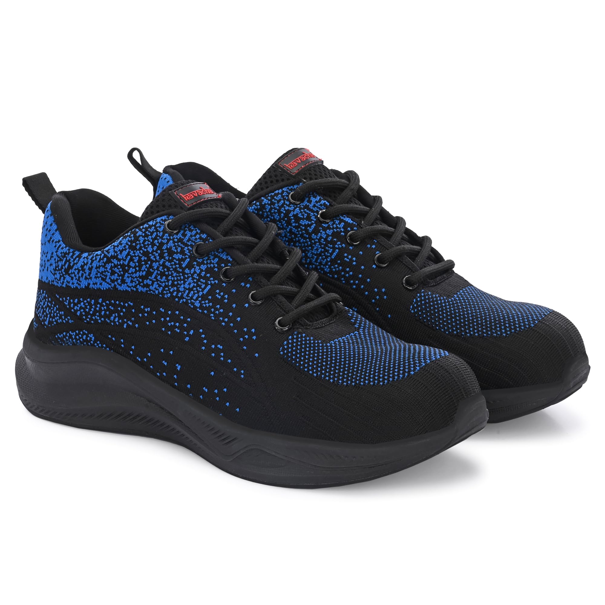 knitted upper steel toe safety shoe with phylon sole and memory foam comfort,a1