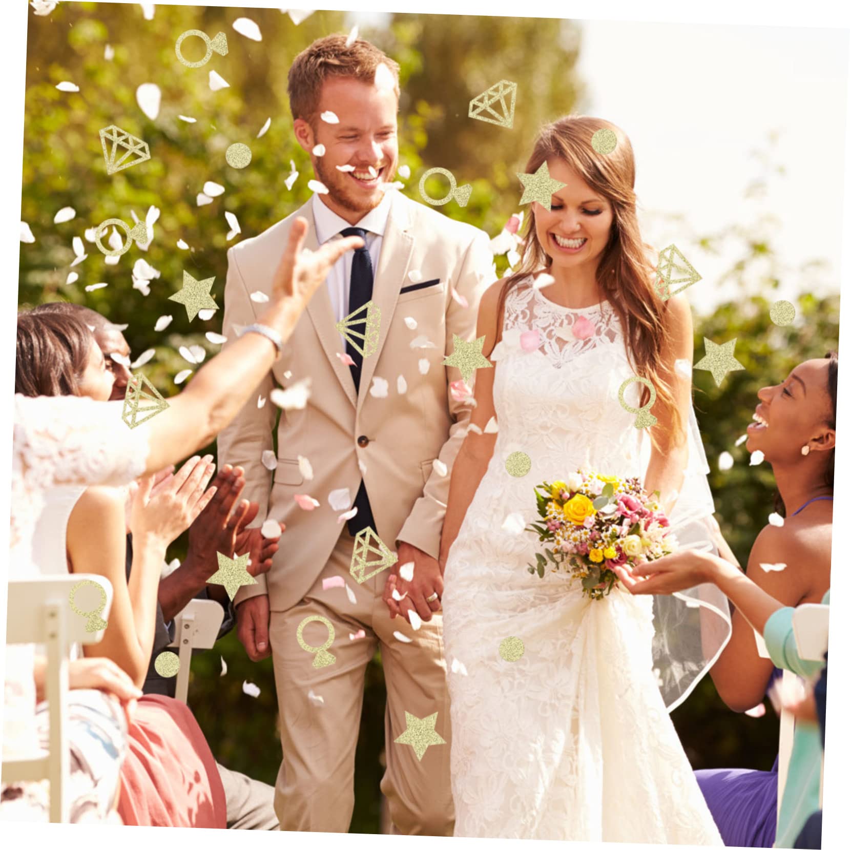 Gadpiparty 5 Sets Romantische Hochzeit Verleihen Sie Ihrer Hochzeit Oder Verlobung Charme 2 Packungen * 5