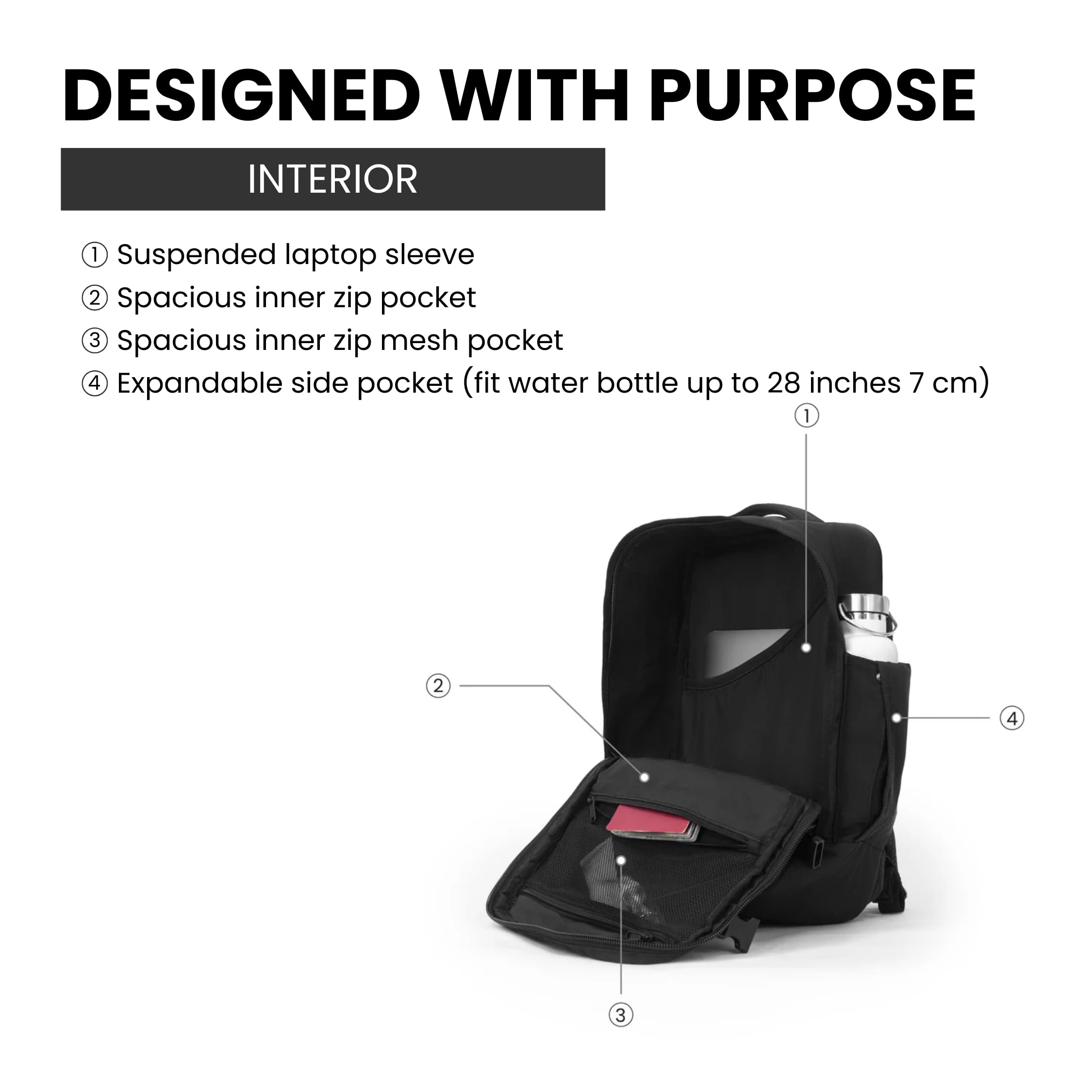 CABINZERO MILITARY BACKPACK 36L NAVY 32 x 46 x 16 UNISEX DOROSŁYCH