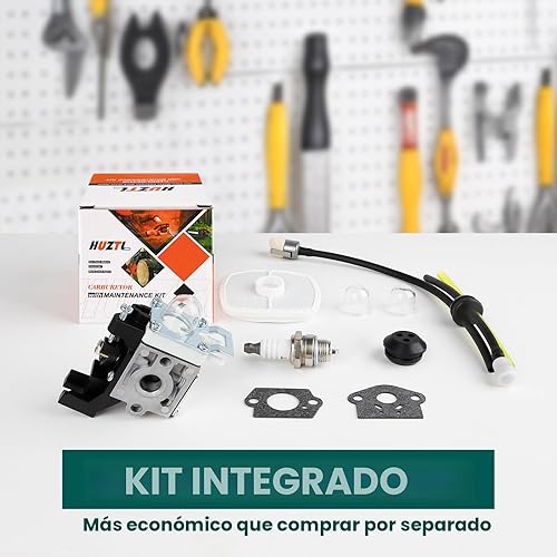 Miniatura 7 de Carburador para ECHO GT225 GT225i GT225L PAS225 PE225 PPF225 SHC225 SRM225 SRM225U recortadora con kit de mantenimiento de realimentación Bujía de