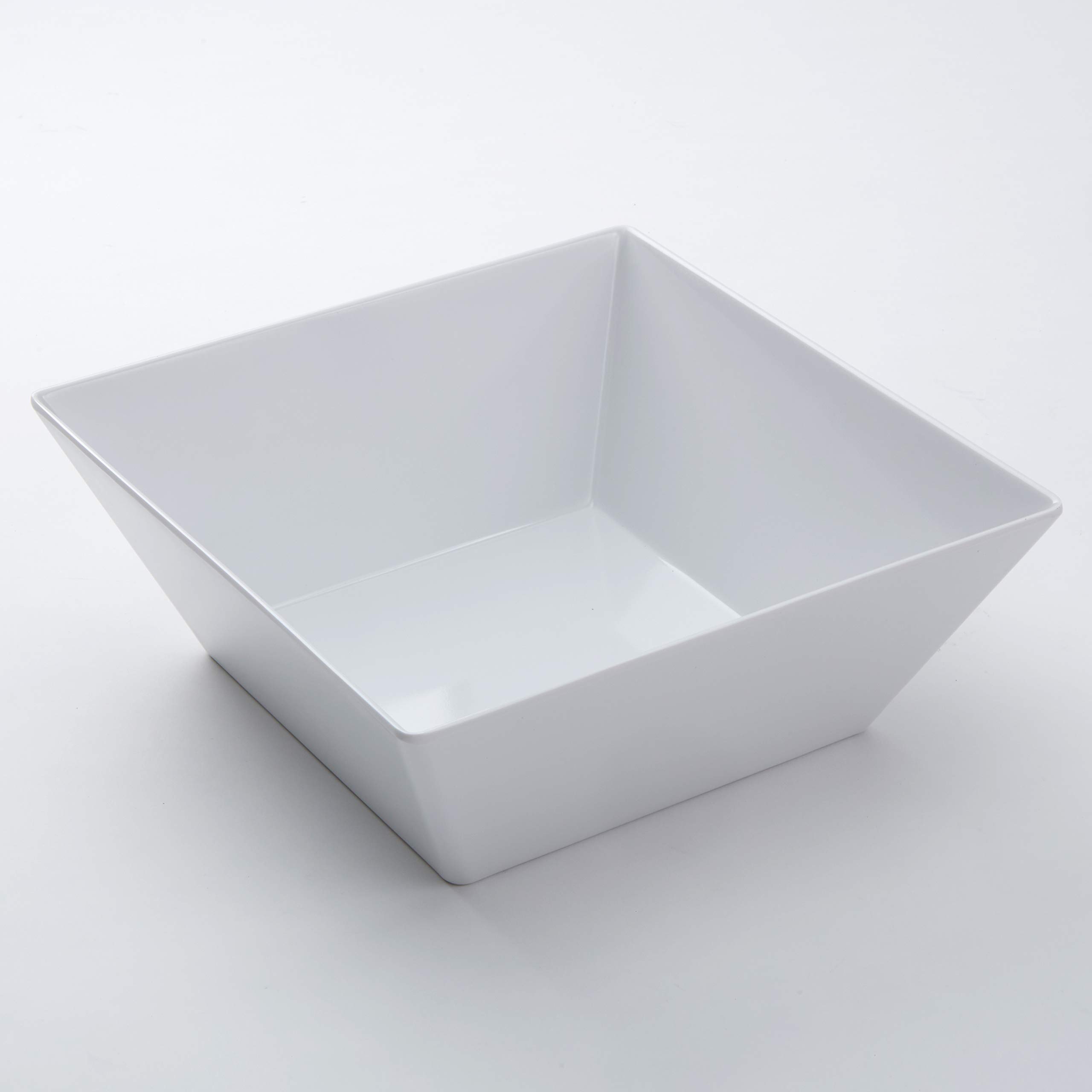 American MetalcraftMELSQ117 Endurance Melamine 12" Square Bowl, 208-Ounce, White (Case of 6)