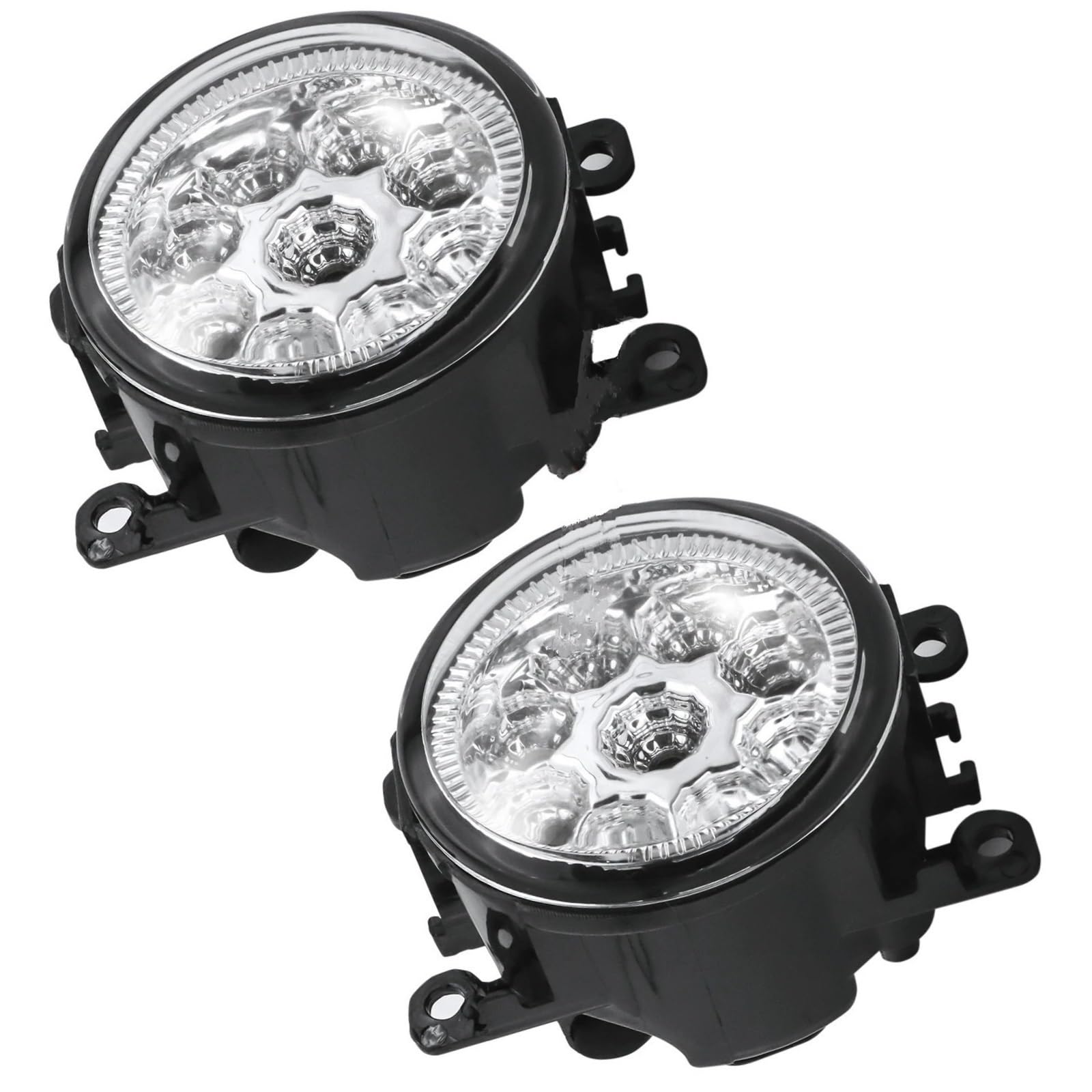 Faro Coche 1 Par De Luces Antiniebla LED 12 V Para Parachoques Lámpara Montaje Faros DRL Para Grand Para Scenic Laguna Megane II Saloon Faros Delanteros