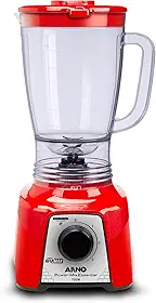 Liquidificador Arno Power Mix 700W LQ18, Vermelho, Jarra de 2,4L, 4 Lâminas AFIAMAX 18% Mais Afiadas, 3 Velocidades, Alta Durabilidade e Desempenho Superior, 110V
