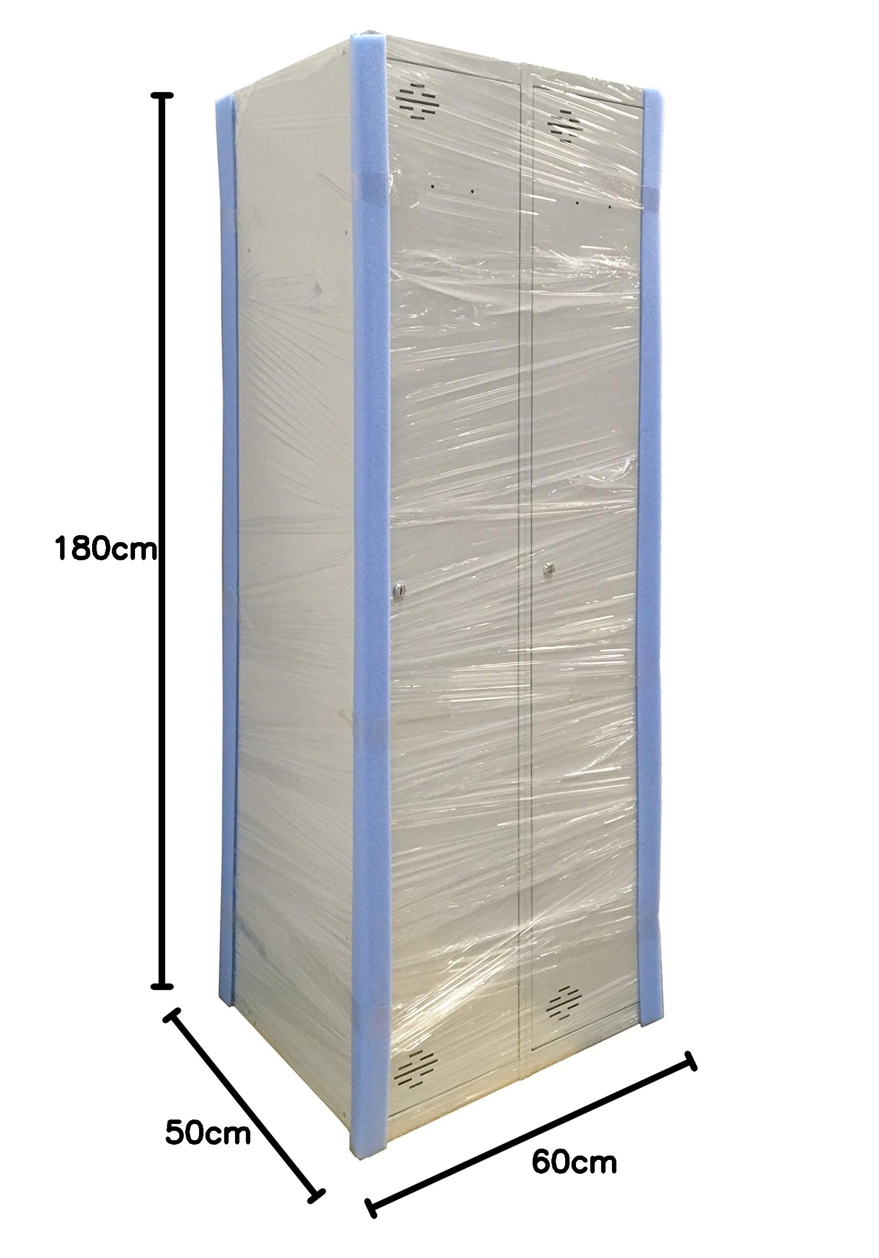 Simon Rack Taquilla Vestuario Metálica, 2 Puerta, Incluye Llave, Profesional, 1800x600x500 mm, MONTADA, Gris - Simonlocker